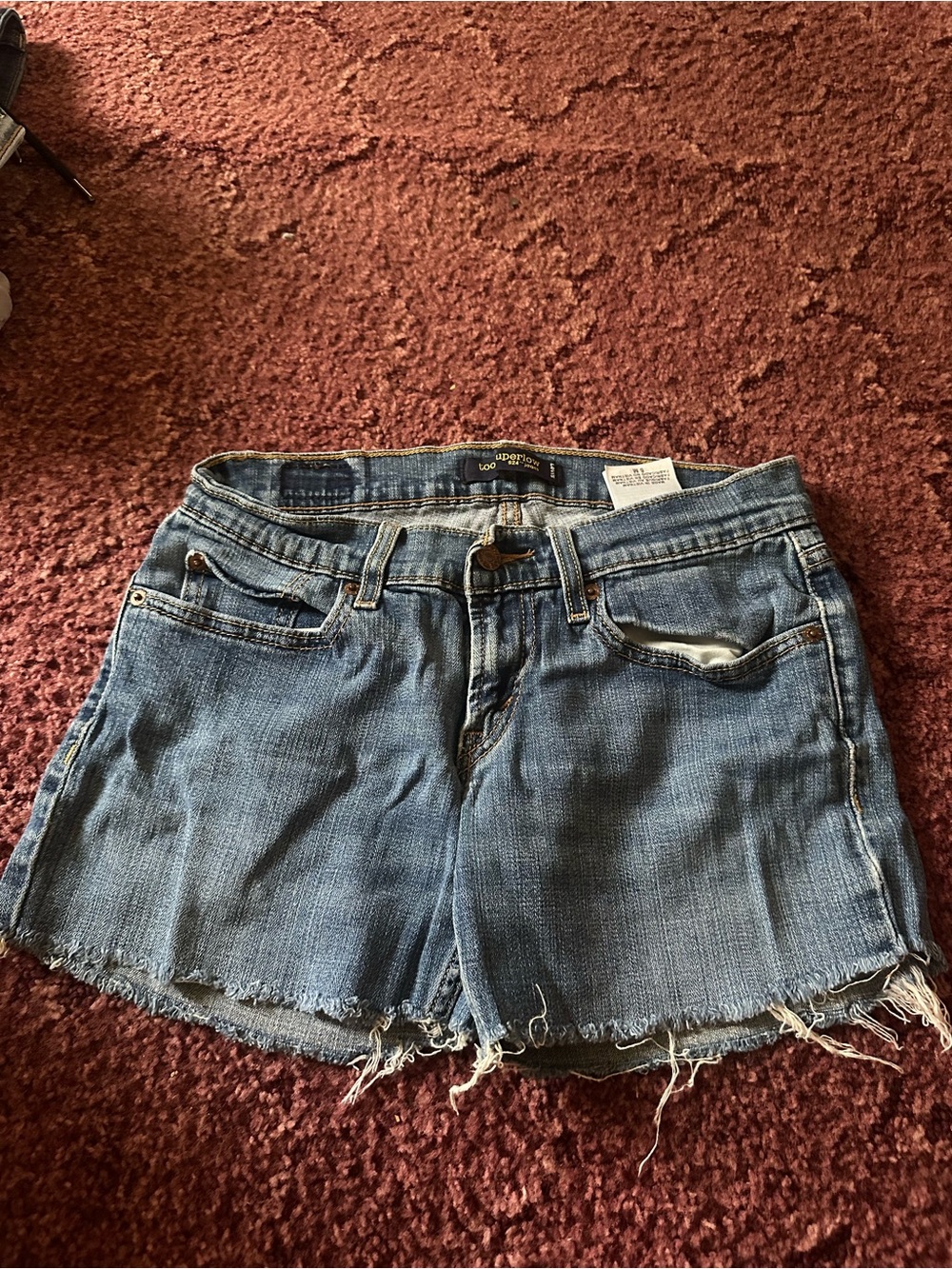 Levi's Distressed Blue Denim Cutoff Shorts